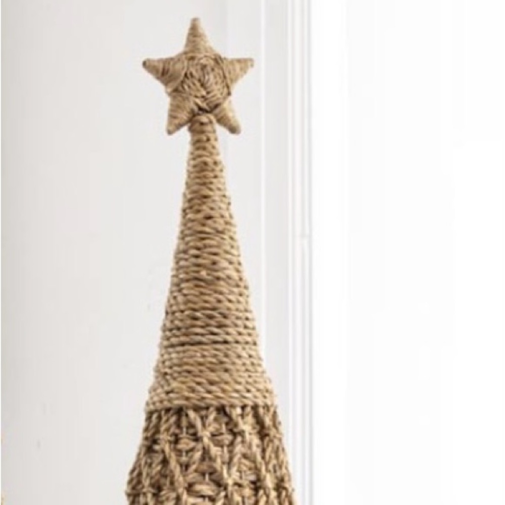 Olive & Cocoa Artisan Christmas Tree crafted of natural sisal fibers